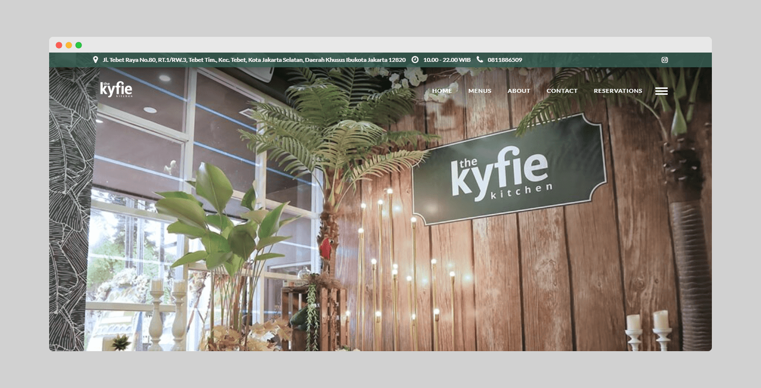 Website Klien The Kyfie Kitchen