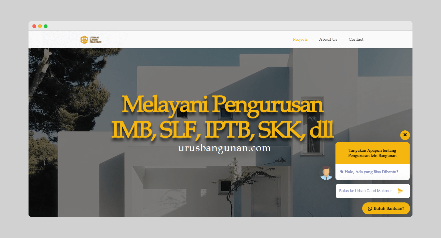 Website Klien Urus Bangunan